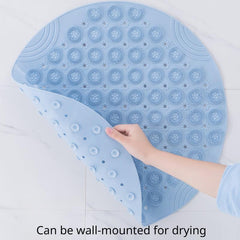 Round Bathroom Non Slip Mat Quick Drying Suction Cup Floor Mat