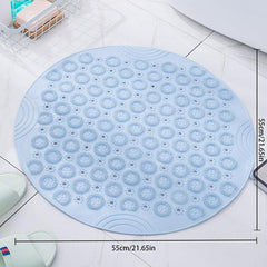 Round Bathroom Non Slip Mat Quick Drying Suction Cup Floor Mat