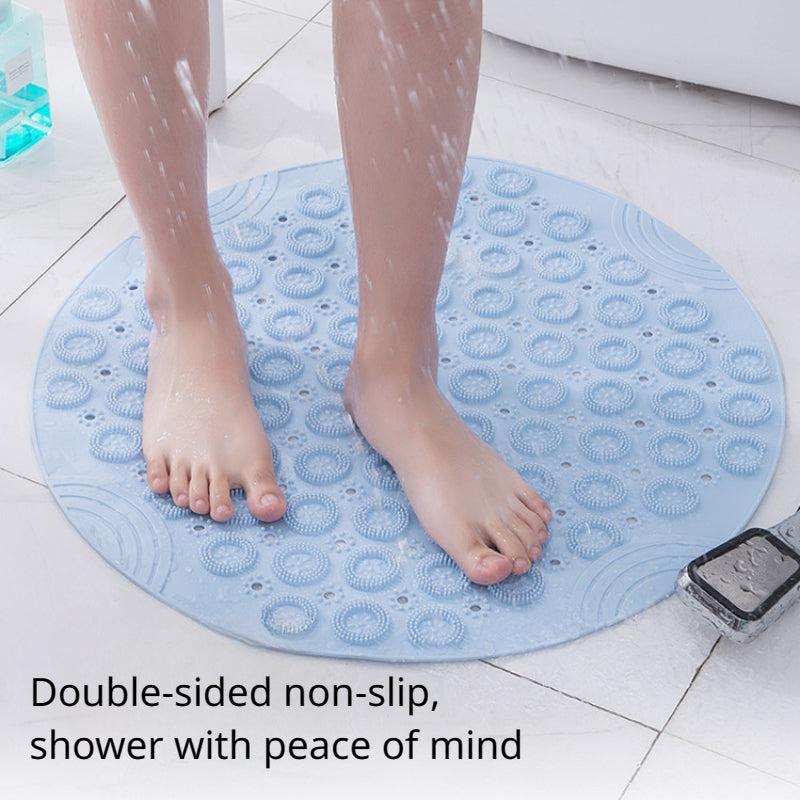 Round Bathroom Non Slip Mat Quick Drying Suction Cup Floor Mat