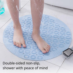 Round Bathroom Non Slip Mat Quick Drying Suction Cup Floor Mat