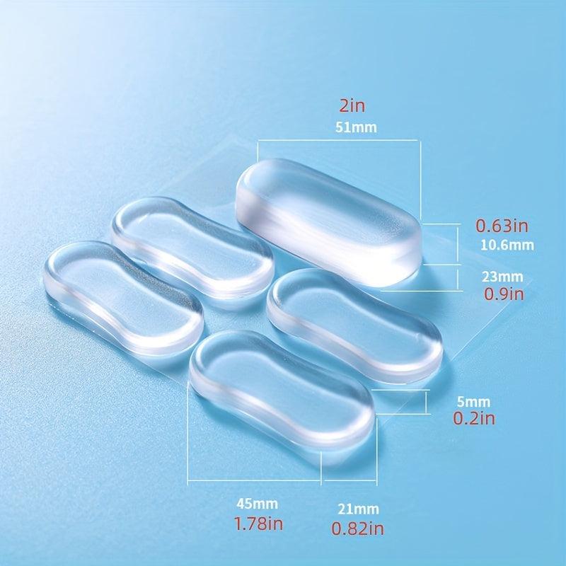 5pcs Bidet Toilet Seat Bumpers Sticky Rubber Toilet Seat Bumpers