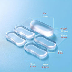 5pcs Bidet Toilet Seat Bumpers Sticky Rubber Toilet Seat Bumpers