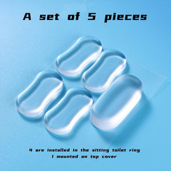5pcs Bidet Toilet Seat Bumpers Sticky Rubber Toilet Seat Bumpers
