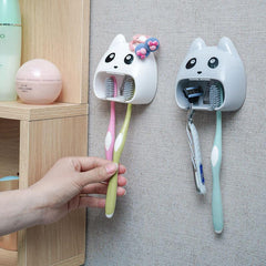 Cute Toothbrush Holder with Functional Wall Mount