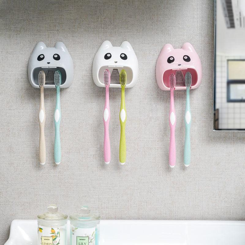 Cute Toothbrush Holder with Functional Wall Mount