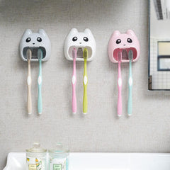Cute Toothbrush Holder with Functional Wall Mount