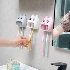 Cute Toothbrush Holder with Functional Wall Mount