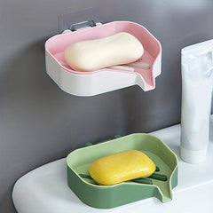 Wall Mounted Double Layer Soap Dish for Bathroom Organization