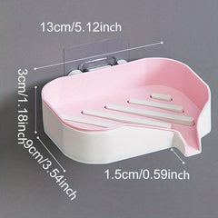 Wall Mounted Double Layer Soap Dish for Bathroom Organization