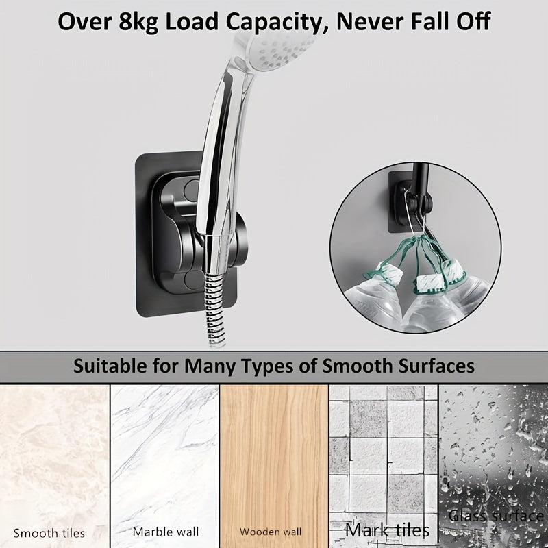2pcs Aluminum Shower Bracket, No Wall Damage, Bathroom Accessory