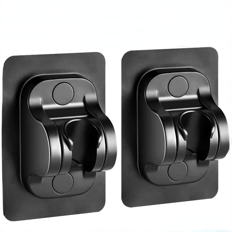 2pcs Aluminum Shower Bracket, No Wall Damage, Bathroom Accessory