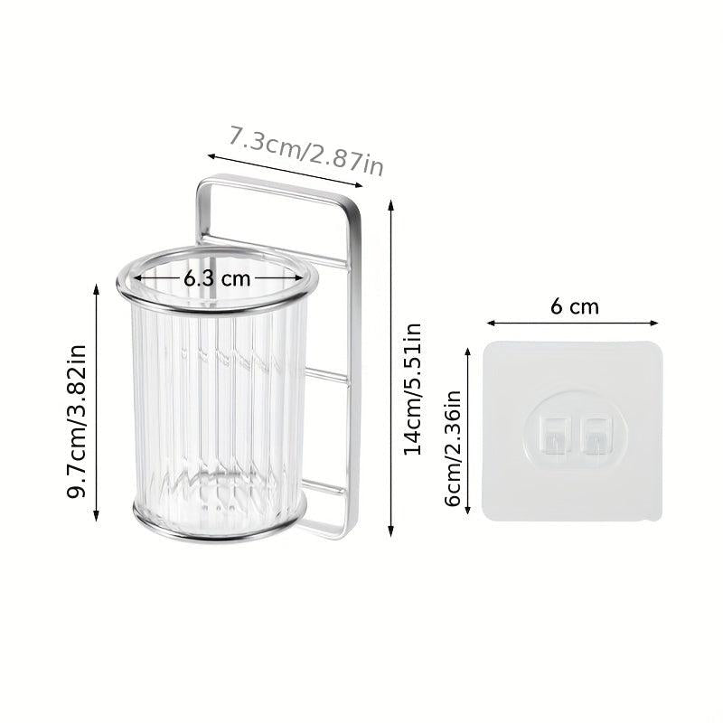 Stainless Steel Toothbrush Holder Wall Mounted Bathroom Storage Rack