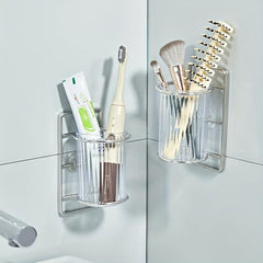Stainless Steel Toothbrush Holder Wall Mounted Bathroom Storage Rack