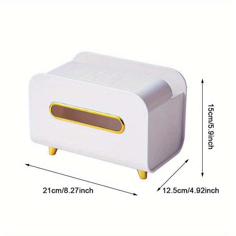 Nordic Style Desktop Tissue Box Phone Holder Remote Control Storage Box