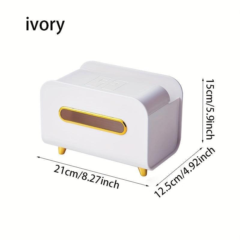 Nordic Style Desktop Tissue Box Phone Holder Remote Control Storage Box