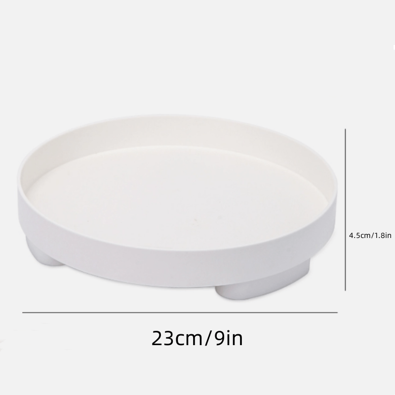 Round Bathroom Tray for Cosmetics and Candles Storage