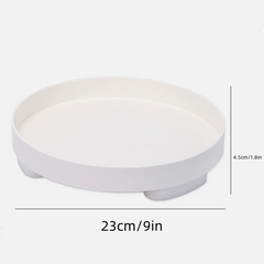 Round Bathroom Tray for Cosmetics and Candles Storage