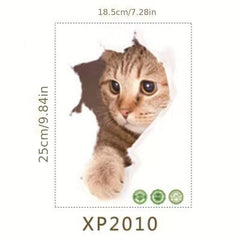 Cat Toilet Sticker Bathroom Decoration Waterproof Art