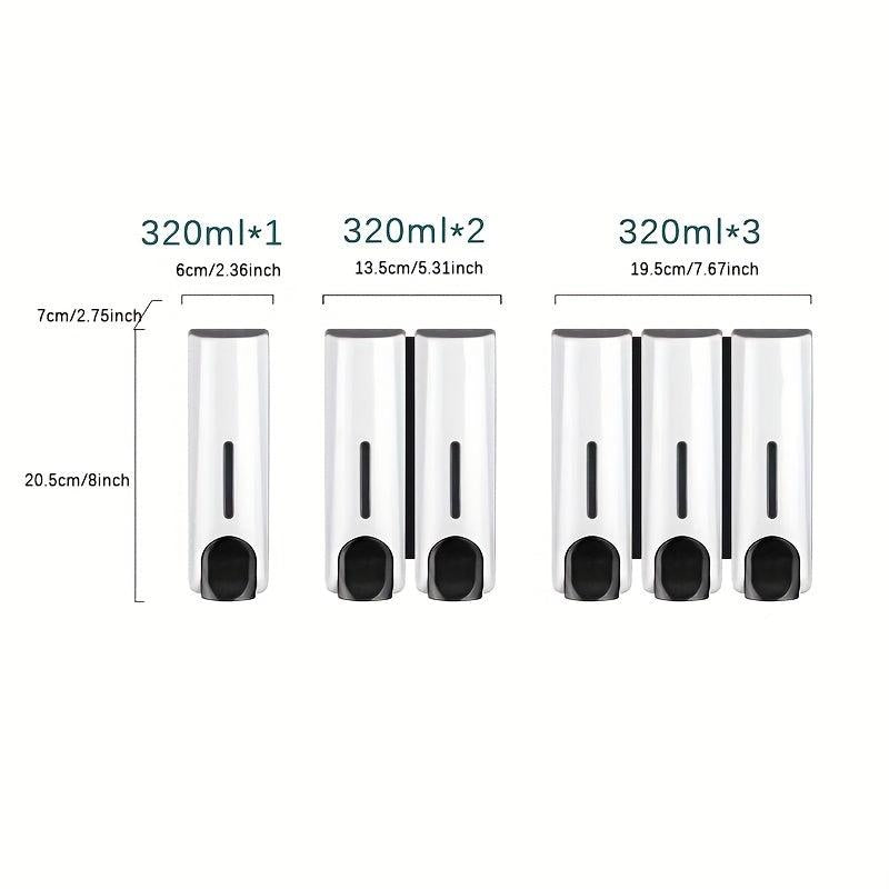 3pcs Manual Soap Dispenser Hand Sanitizer Shower Gel Shampoo Liquid Container