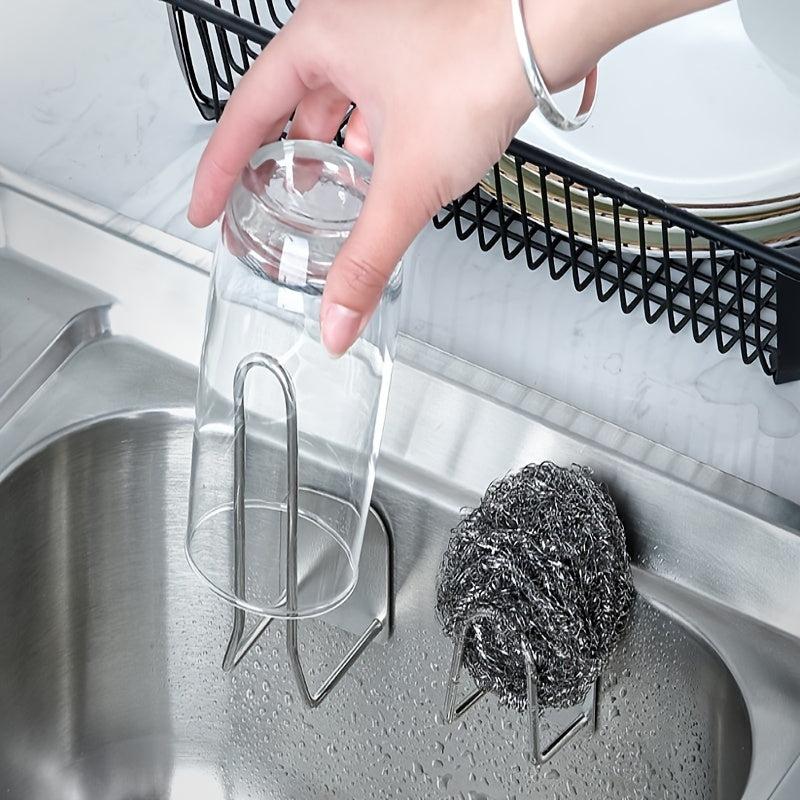 Sink Hook Sponge Holder Water Filter Rack Stainless Steel Shelf