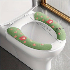 Cartoon Toilet Seat Cover Washable Soft Cushion Non Slip Pad Toilet Accessory
