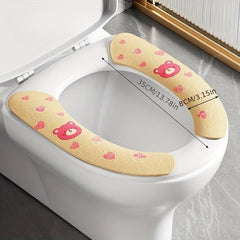 Cartoon Toilet Seat Cover Washable Soft Cushion Non Slip Pad Toilet Accessory