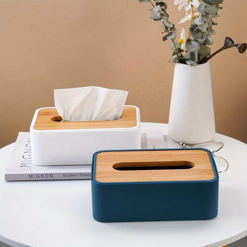 Plastic Tissue Box With Lid for Bathroom Living Room Bedroom