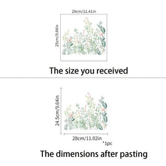 Plant Toilet Stickers Bathroom Seat Decoration Waterproof Self-adhesive
