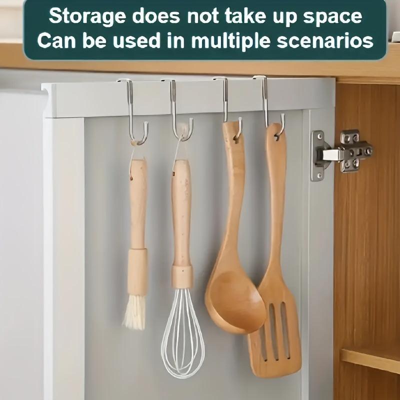 3pcs Stainless Steel Over The Door Double Hook Hanger