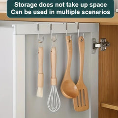 3pcs Stainless Steel Over The Door Double Hook Hanger