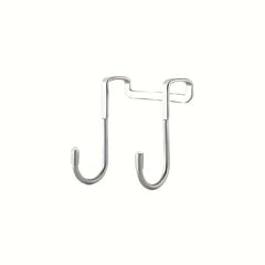 3pcs Stainless Steel Over The Door Double Hook Hanger