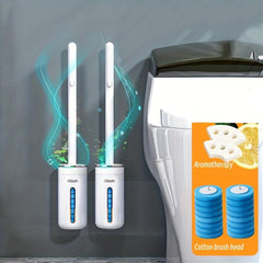 24pcs Bathroom Cleaning Tools Toilet Brush Set Disposable Replaceable Brush Head