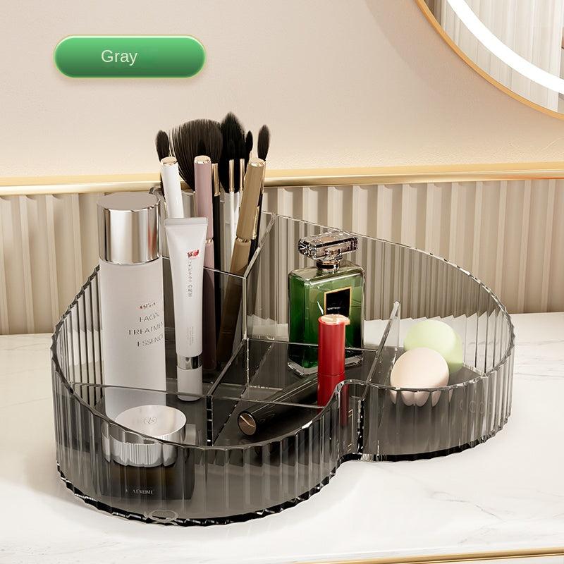 Heart Shaped Cosmetic Storage Organizer Clear Makeup Storage Box