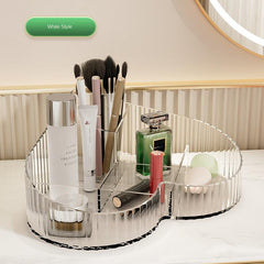 Heart Shaped Cosmetic Storage Organizer Clear Makeup Storage Box