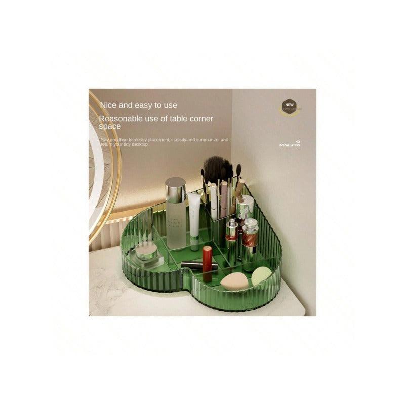 Heart Shaped Cosmetic Storage Organizer Clear Makeup Storage Box