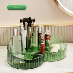 Heart Shaped Cosmetic Storage Organizer Clear Makeup Storage Box