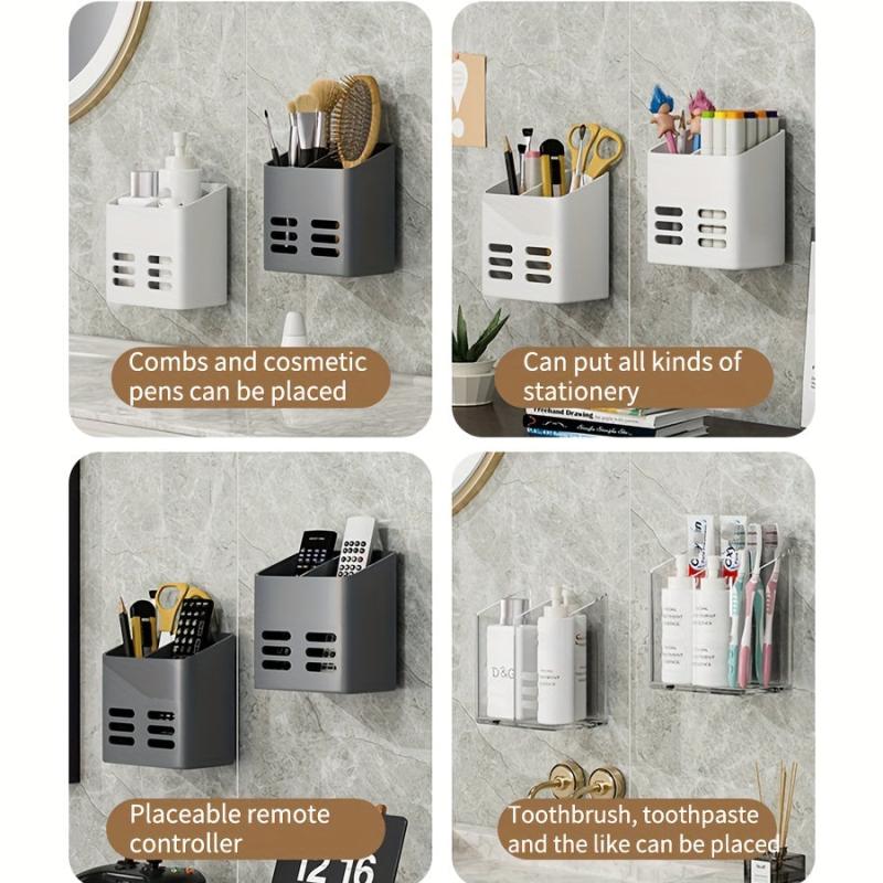 Bathroom Storage Rack Wall mounted Washstand Toothbrush Storage Box