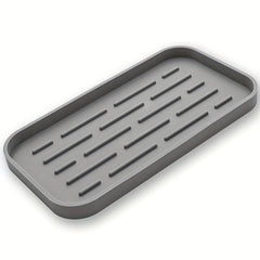 Silicone Sink Organizer Tray Soap Sponges Holder for Countertop