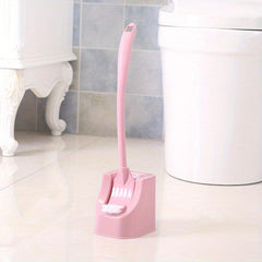 Toilet Brush With Holder Long Handle Double Side Head Bathroom Cleaning Tool