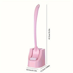 Toilet Brush With Holder Long Handle Double Side Head Bathroom Cleaning Tool