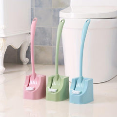 Toilet Brush With Holder Long Handle Double Side Head Bathroom Cleaning Tool