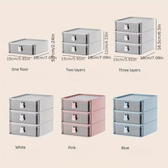 Transparent Bunny Desktop Storage Box for Stationery Cosmetics Jewelry