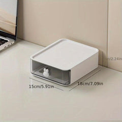 Transparent Bunny Desktop Storage Box for Stationery Cosmetics Jewelry