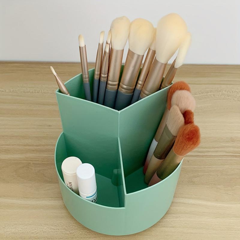 360u00b0 Rotating Makeup Brush Holder Desktop Organizer