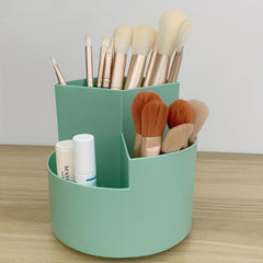 360u00b0 Rotating Makeup Brush Holder Desktop Organizer