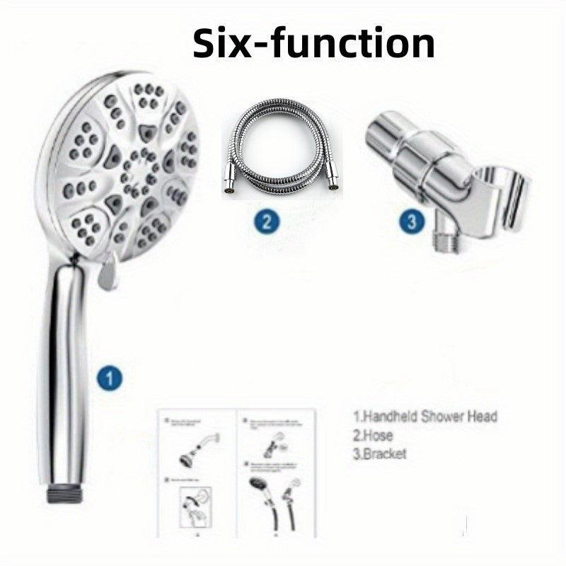 Adjustable Handheld Shower Head with 6 Spray Settings