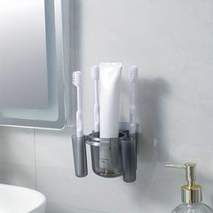Plastic Toothbrush Holder Wall Mounted Storage Rack