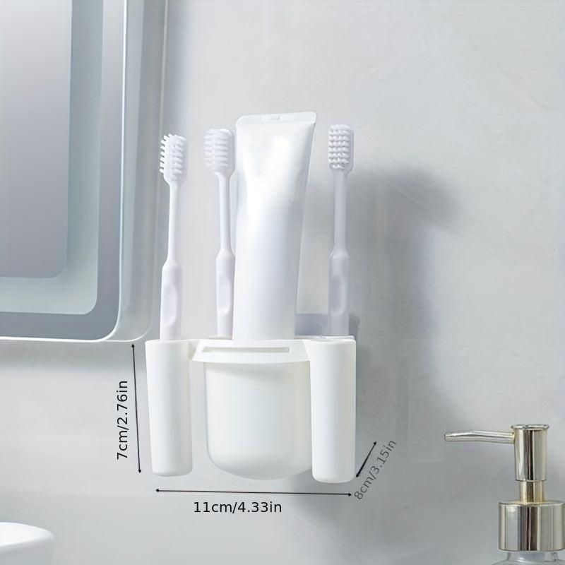 Plastic Toothbrush Holder Wall Mounted Storage Rack