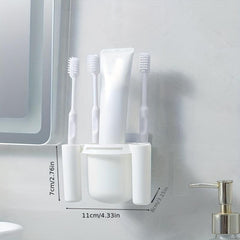 Plastic Toothbrush Holder Wall Mounted Storage Rack
