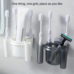 Plastic Toothbrush Holder Wall Mounted Storage Rack
